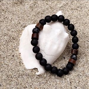 “Stone” Beaded Bracelet | Lava Rock